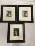 Lot of 3 framed black and white fashion photos Man Ray, George Hoy Ringer-Huene, Horst 12x15