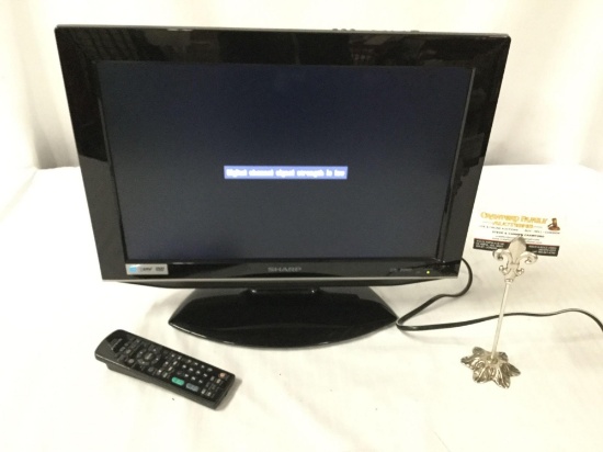 Sharp HDTV with built in DVD player, model no. LC-19DV24U, tested and working w/ remote