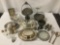 Collection of silverplate home decor - covered serving dishes, elevated dishes etc