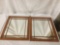 2 matching Mission style wood frame wall mirrors - great design