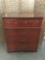 Vintage Mahogany FS Harmon MFG co 4 drawer dresser - marked property of US govt