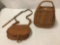 2 vintage European purses - 1960s German leather purse and Polish leather purse 1978