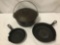 Griswold 6 Cast Iron Pan, and 2 Pans Marked Made in USA 8. See pics