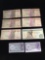 Collection of 8 uncirculated Egyptian bank notes circa 2003