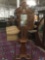 Antique Mahogany hall tree w/ steeple top, beautiful detailing, and a mirrored back