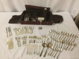 Large collection of over 140 piece flatware set w/ many sterling silver pieces. sterling silver