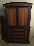 vintage / modern entertainment center / dresser cabinet w/ 4 drawers