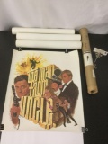 Lot of 4 1960?s NBC TV show posters; Get Smart, Bonanza, I Spy, The Man From Uncle, shows some age