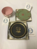 3 pieces of Wedgwood dishes incl. a bowl and 2 plates - with COAs