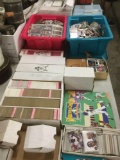 Massive collection of many thousands of pro sports trading cards; basketball, baseball, non-sports