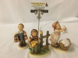 Lot of 3 Goebel - MJ Hummel figurines; made in West Germany, MK 5, Boots, Wash Day