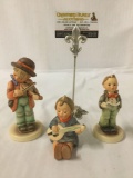 set of 3 Hummel Figurines, MK 5's, Little Fiddler, Joyful, and Soloist