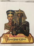Vintage Budweiser Great Kings of Africa Metal Sign. 27 x 23.5 inches