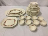 45 piece Copeland Spode china, Rose Briar pattern, made in England, good condition