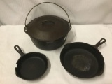 Griswold 6 Cast Iron Pan, and 2 Pans Marked Made in USA 8. See pics
