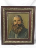 Portrait of a Man by B. Brohagen oil on canvas in frame - old master style painting