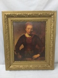 Print of antique portrait of a woman in fine frame