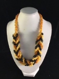 High quality natural Baltic Amber necklace w/ dark cherry, Golden, and butterscotch nuggets
