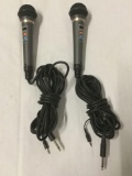 Pair of Pioneer Karaoke Mics with Key Shift Buttons Model DM-C820, See pics.
