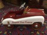 RARE! Campbell's soup company metal childrens peddle car in great condition, by Gearbox