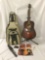 Samick D-1 Greg Bennett Design dreadnaught acoustic guitar with case, books, tuner, stand, dvd, and