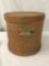 Antique Wooden (Tobacco?) Basket with Lid - original markings have worn off