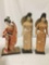 3 Asian dolls/female figures with stands - nice collection