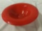 C. 1920 Northwood Glass Chinese coral bowl with black base - rare piece!