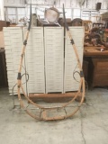 Large antique racing carriage without wheels. Approximatley 97x65 inches.