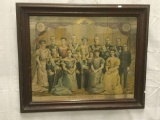 Print of a Portrait of the Family of the Holy King of Greece. Date Unknown in frame