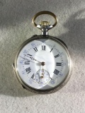 Beautiful Swiss Made sterling silver pocket watch made in 1886 marked J. C. A. Gondy