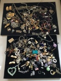 Large assortment of estate jewelry, earrings, necklaces, and much more