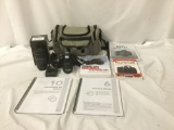 Canon Eos Rebel DSLR Camera with extra lens and bag.
