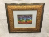 Jerusalem of Light Signed by the Artist - painting on metal plate in gold frame