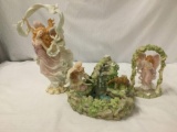 3 Seraphim Statues by Roman inc - Beautiful Haven, Heavenly Beauty and Cherish the Day statues