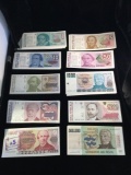 Set of 63 Uncirculated bank notes from Argentina, circa 1980,s
