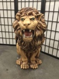 Medium sized indoor plaster statue of a lion