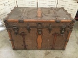 Vintage Steamer Trunk/Chest with Removable Shelf - good cond