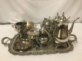 Large Lot of Assorted Silverplate Items, Mostly Oneida, some Sheffield and Chippendale