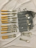 29 pc of vintage flatware incl. 15 Wallace Baroque sterling silver - 460 grams total see pics