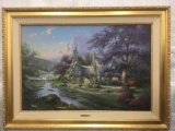 Clocktower Cottage Streams of Time I by Thomas Kinkade. Lithograph signed and Numbered 2625/3950