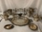 12 pc antique sterling & silverplate home decor - Gorham, Trianon - 5x pc sterling 2465 gram weight