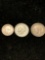3X King George V Silver Maundy pence, 1913 1d, 1913 2d, 1923, 2d