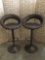 2 Modern Faux Leather Stools, adjustable heights