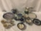 15 pc of hand made ceramic home decor; made in Poland, heart shaped bowls, pitchers, etc