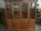 3 pc Danish hutch with lighted top and clean mid century style - incl. key