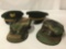 4 Vintage US Army Hats, 2 BDU and 2 Dress Hats. Dress hats are size 7 1/4