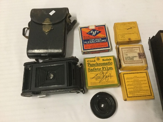 Vintage Old Kodak Film Camera with Assorted Vintage Film, See pics