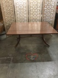 Vintage Italian drop leaf side dining room table with trestle style base