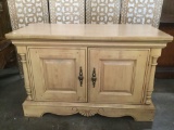 Modern wooden TV stand / media center cabinet with 2 drawers